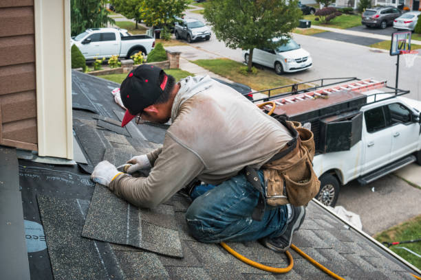 Professional Roofing technician working in Union Springs, NY